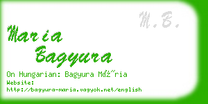 maria bagyura business card